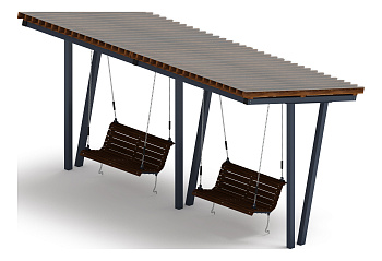 Пергола с диваном - МФ 78.03.02-И1 /с поликарбонатом/