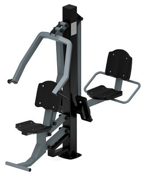 Жим ногами + жим от груди (серый) - Уличный тренажер - СТ 037-13