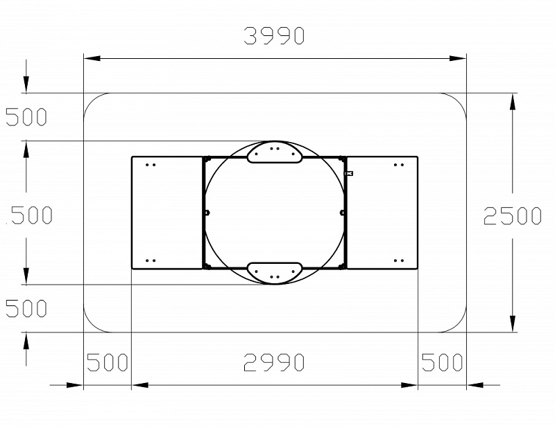 Песочница с крышкой средняя и навесом Грибок (Рыбы) - ИО 5.01.10-08
