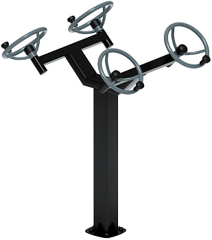 Рули (положение стоя) серый - Уличный тренажер - СТ 101-13