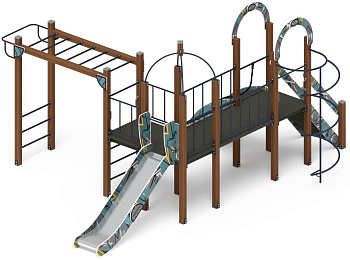 Навина (Техно-голубой) - ДИК 2.09.05-01 - Игровой комплекс H=1200