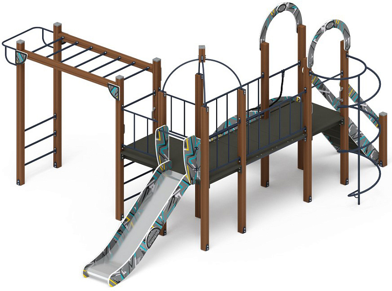 Навина (Техно-голубой) - ДИК 2.09.05-01 - Игровой комплекс H=1200