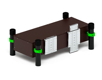 Воркаут 108. Гимнастическая скамья для наклона (зеленый) ВТ 02.08-02
