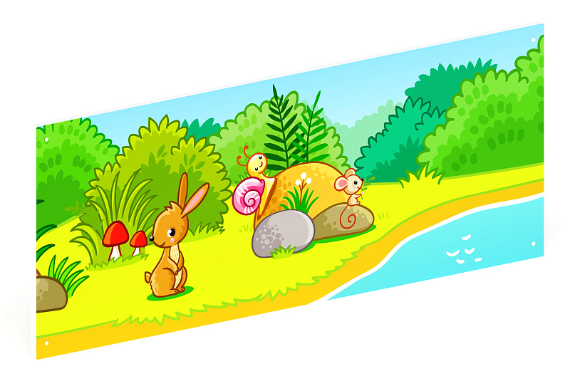 Полянка - Ограждение из фанеры и бруса - МФ 90.16.01-01