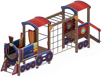 Паровозик (синий) - ДИК 1.03.5.03-01 - Игровой комплекс H=750