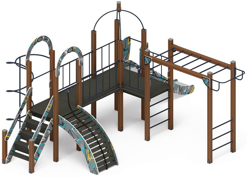 Навина (Техно-голубой) - ДИК 2.09.05-01 - Игровой комплекс H=1200