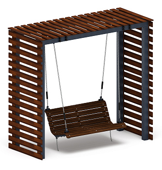 Пергола с диваном - МФ 78.05.01-01.И1 /без поликарбоната/