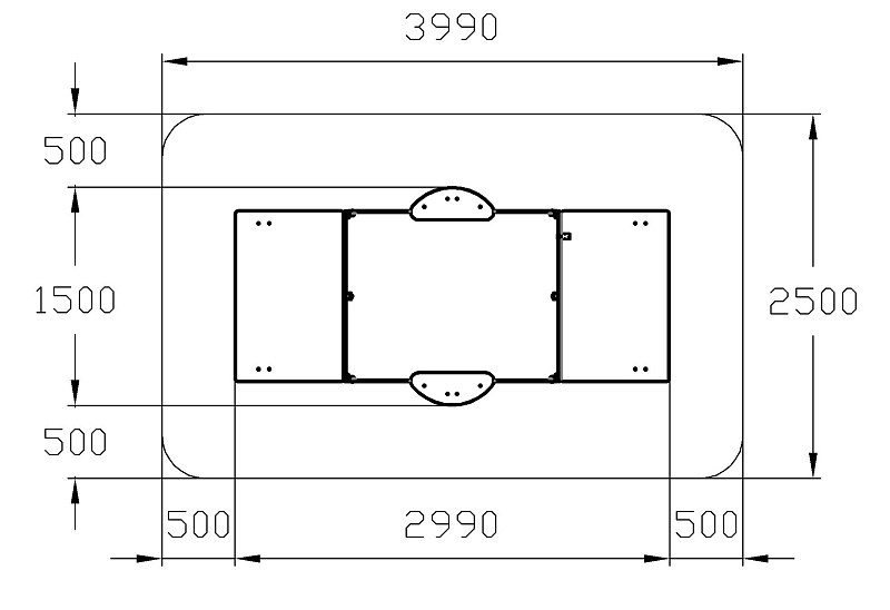 Песочница с крышкой средняя (Техно) - ИО 5.01.11-09