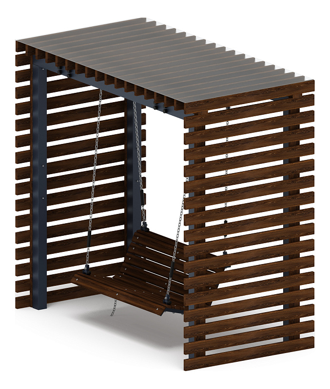 Пергола с диваном - МФ 78.01.02-И1 /с поликарбонатом/