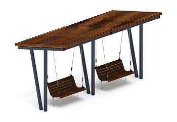 Пергола с диваном - МФ 78.03.02-01.И1 /без поликарбоната/