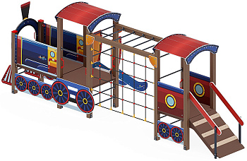 Паровозик (синий) - ДИК 1.03.5.03-01 - Игровой комплекс H=750