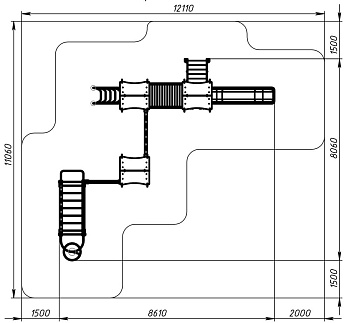 Лукоморье - ДИК 2.25.07-01 - Игровой комплекс H=1200