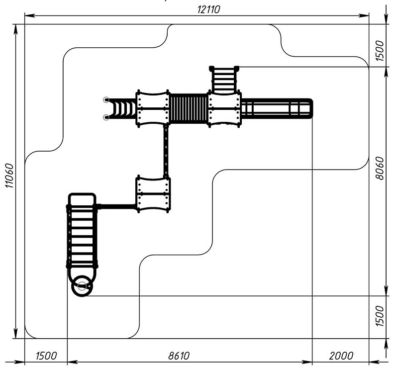 Лукоморье - ДИК 2.25.07-01 - Игровой комплекс H=1200