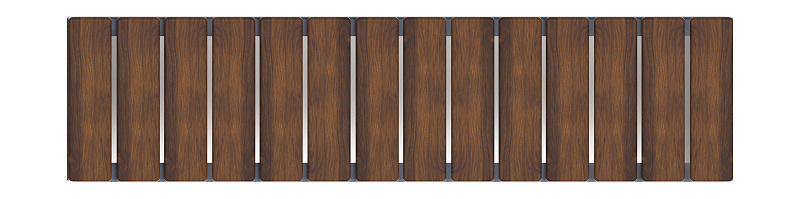 Скамья - МФ 42.02.03-10 (Темный дуб) Г:380  (под анкера)