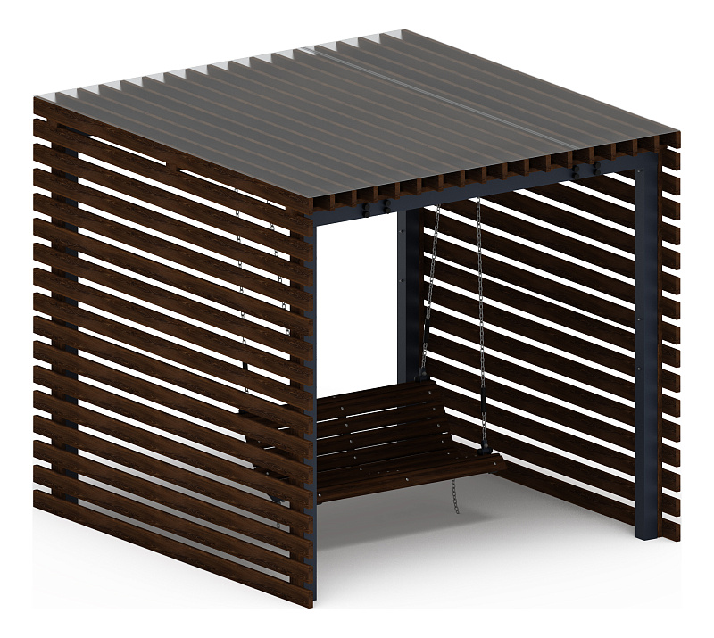 Пергола с диваном - МФ 78.01.01-И1 /с поликарбонатом/