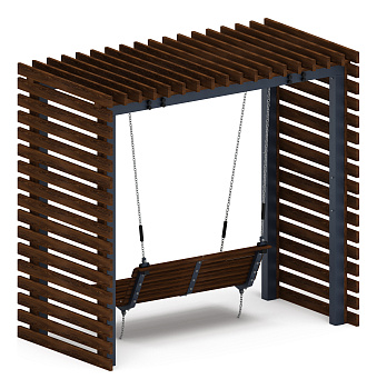 Пергола с диваном - МФ 78.01.02-01.И1 /без поликарбоната/