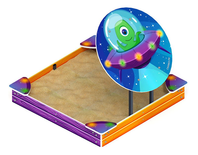 Песочница средняя с навесом Космопорт - ИО 5.14.01-02