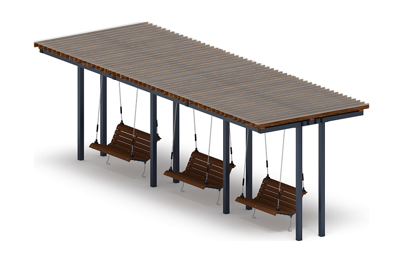 Пергола с диваном - МФ 78.04.03-И1 /с поликарбонатом/