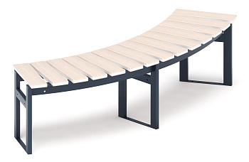 Модульная скамья радиальная (беленый дуб) МФ 42.01.17-01