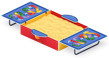 Песочница с крышкой средняя (Азбука) - ИО 5.01.11-05