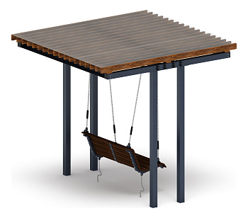 Пергола с диваном - МФ 78.04.01-И1 /с поликарбонатом/