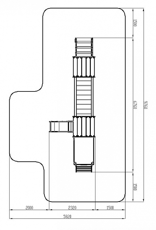 Паровозик (черный) - ДИК 1.03.5.03-02 - Игровой комплекс H=750