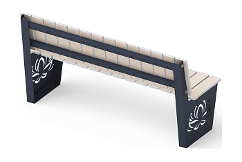 Скамья Лотос - МФ 42.02.01-01 (Светлый дуб)  (под анкера)