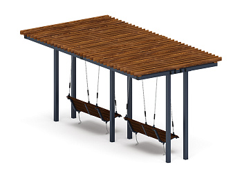 Пергола с диваном - МФ 78.04.02-01.И1 /без поликарбоната/