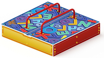 Песочница с крышкой средняя (Азбука) - ИО 5.01.11-01